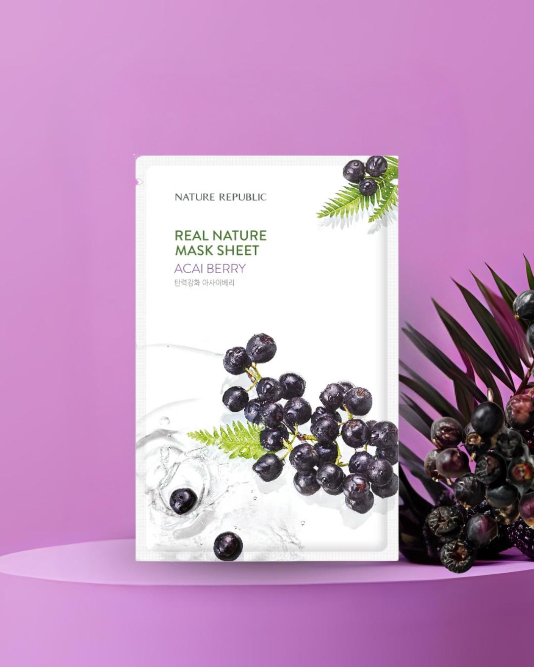 Nature Republic Real Nature Acai Berry Mask Sheet 23ml view 2
