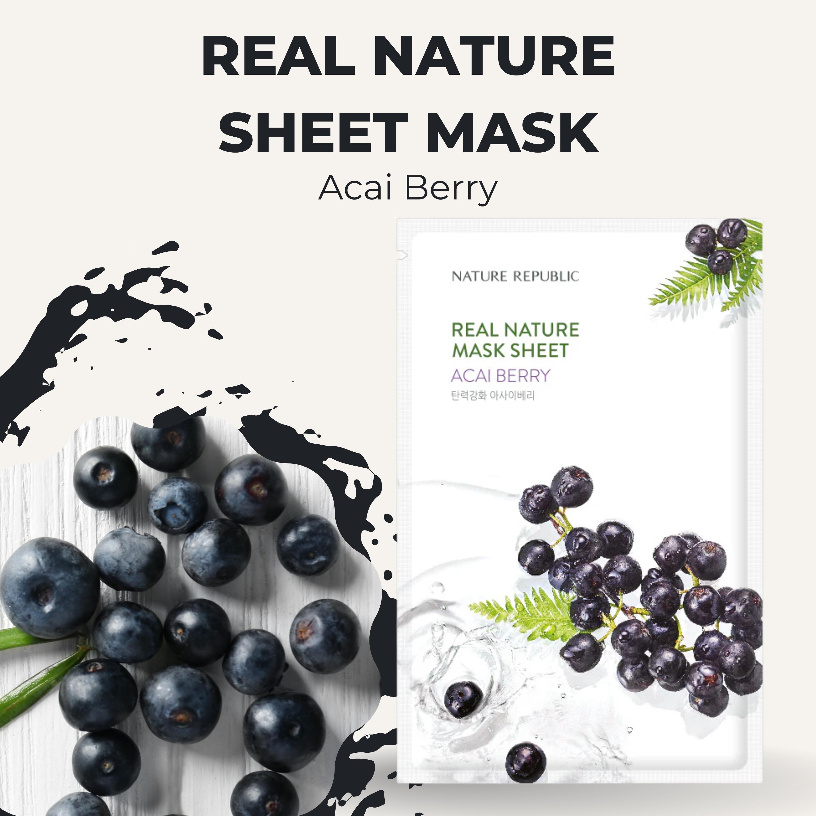 Nature Republic Real Nature Acai Berry Mask Sheet 23ml view 3