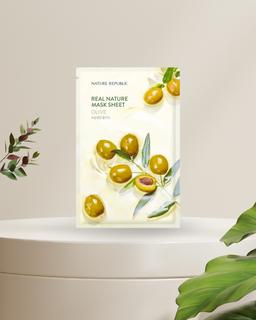 Nature Republic Real Nature Olive Mask Sheet 23ml view 3