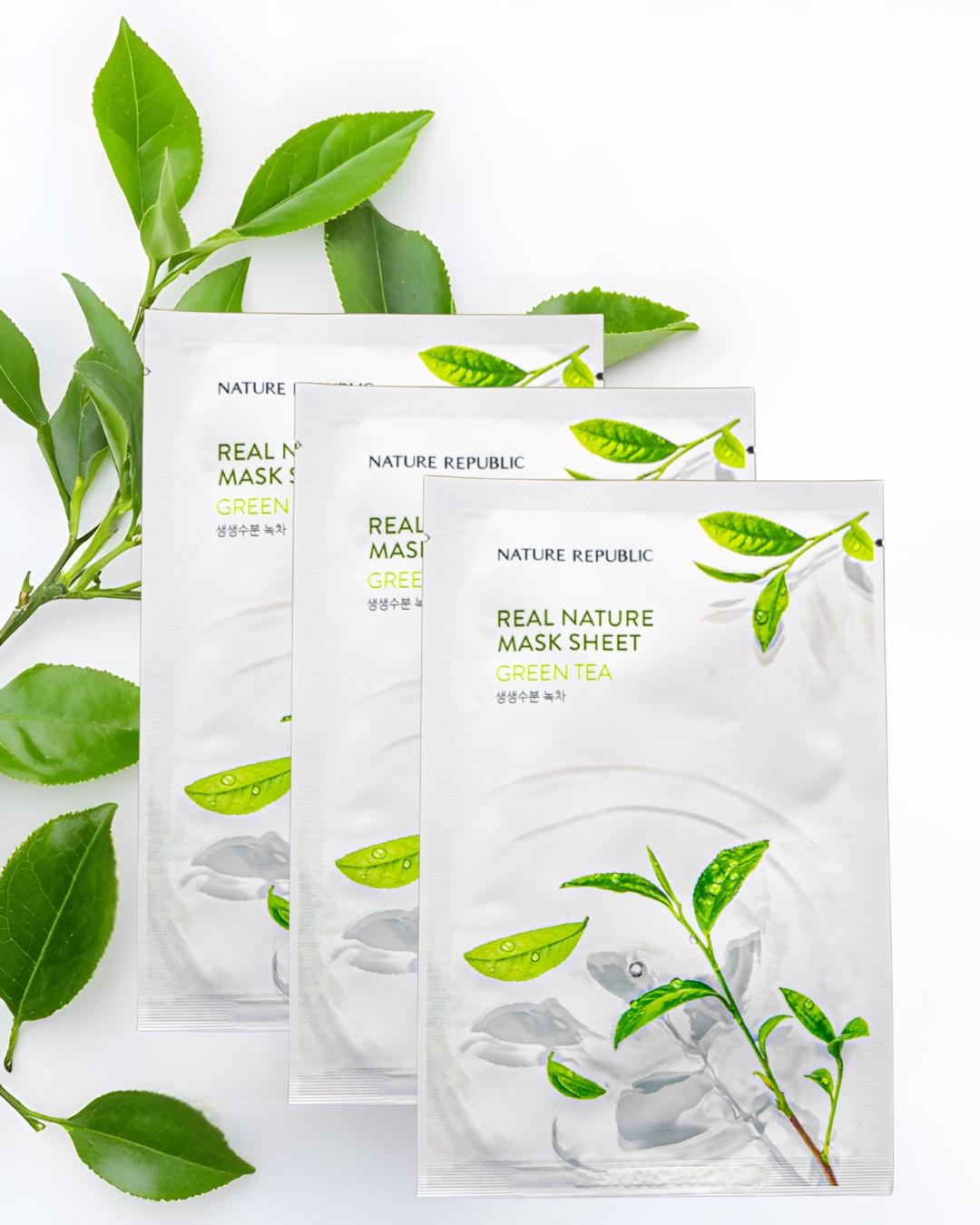 Nature Republic Real Nature Green Tea Mask Sheet 23ml view 3