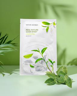 Nature Republic Real Nature Green Tea Mask Sheet 23ml view 2