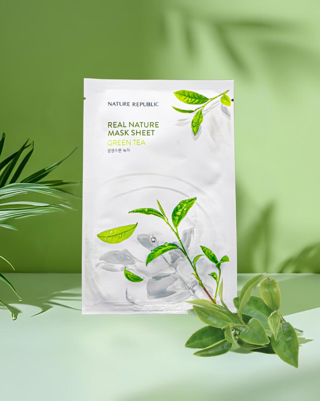 Nature Republic Real Nature Green Tea Mask Sheet 23ml view 2