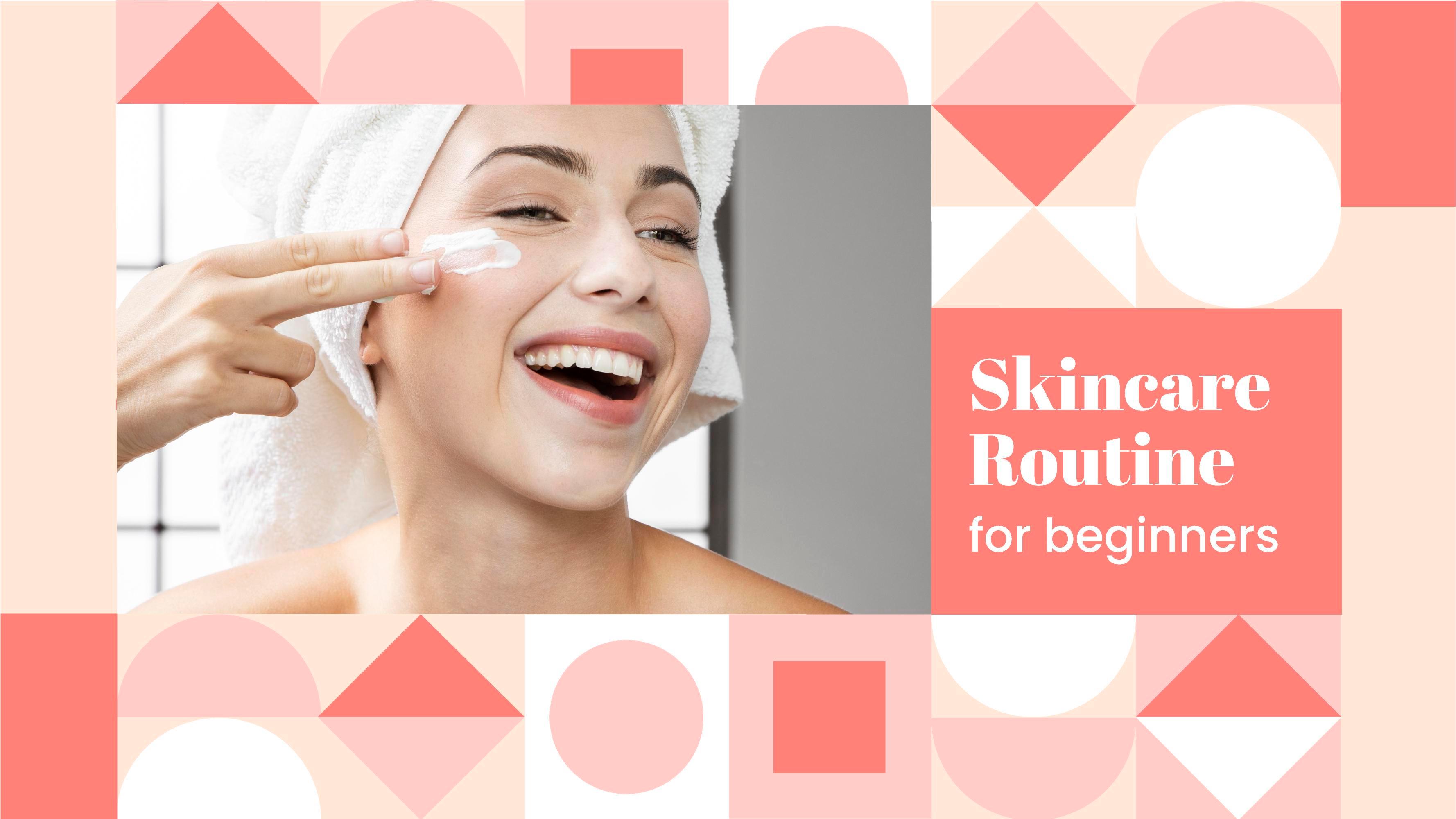 Produits de soin coréens alignés sur une surface en marbre blanc avec des fleurs de cerisier